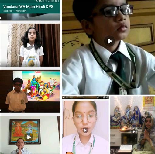 ऑनलाइन संस्कृत श्लोक गायन प्रतियोगिता में सानवी अग्रवाल प्रथम