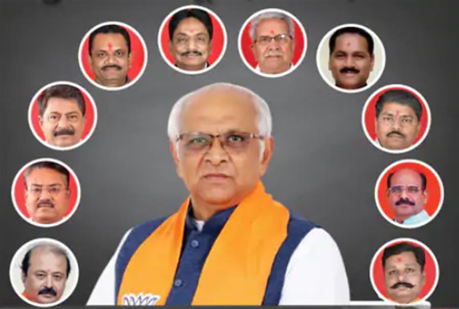 गुजरात में 24 मंत्रियों ने शपथ ली, पुराने सभी मंत्रियों की छुट्टी