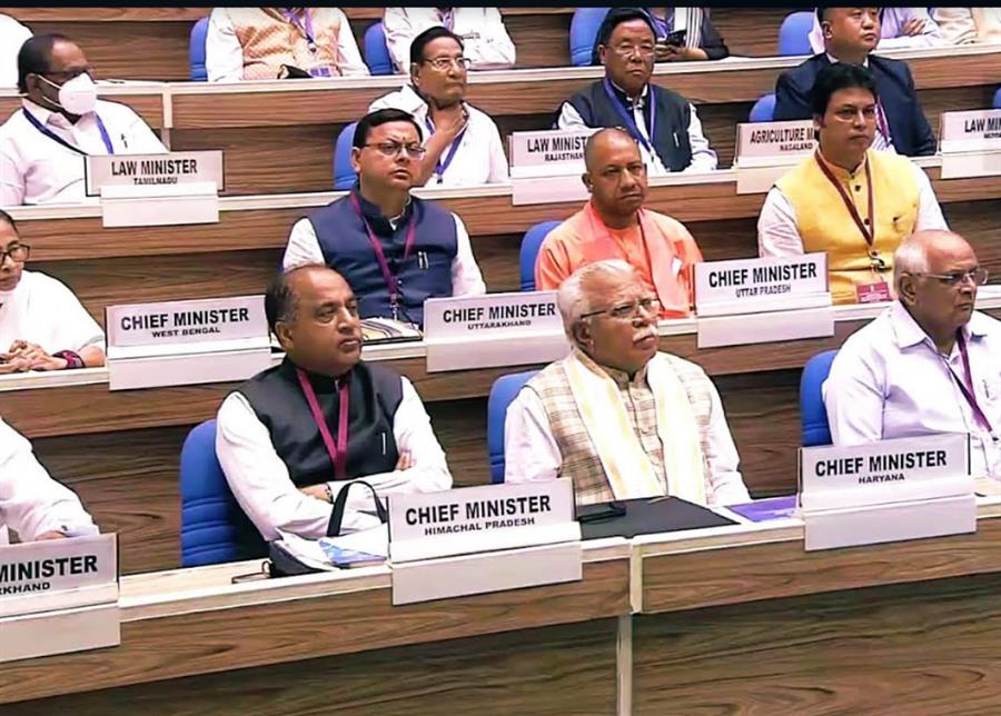 जय राम ठाकुर ने मुख्यमंत्रियों और मुख्य न्यायाधीशों के संयुक्त सम्मेलन में भाग लिया