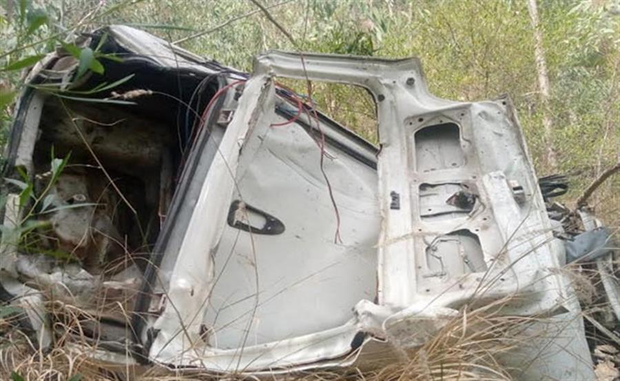 मारूति कार खाई में गिरी, दो युवकों की दर्दनाक मौत