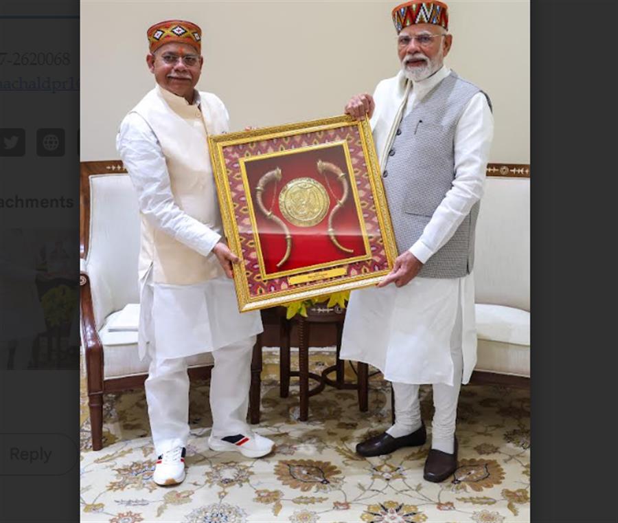 राज्यपाल ने पीएम को हिमाचल में हुए नुकसान और नशा मुक्त अभियान की जानकारी दी