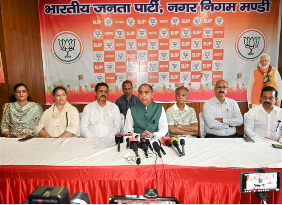 हिमाचल मंत्रिमंडल के निर्णय में दिखी नगर निकायों के परिणाम की बौखलाहटः जयराम ठाकुर